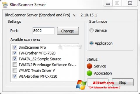 Снимка на екрана BlindScanner за Windows 7