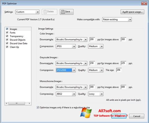 Снимка на екрана Adobe Acrobat Pro DC за Windows 7