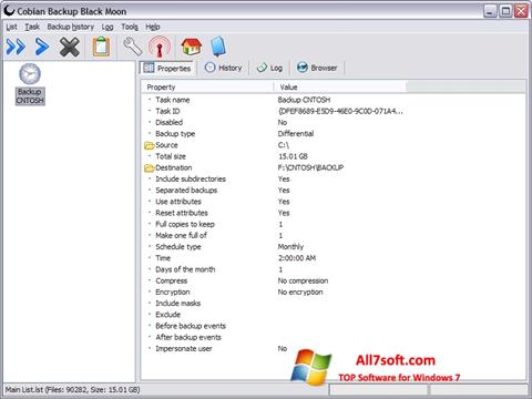 Снимка на екрана Cobian Backup за Windows 7