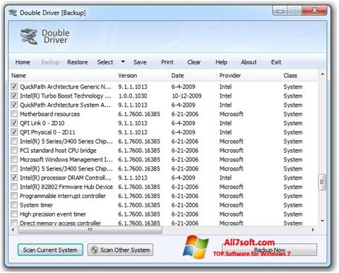 Снимка на екрана Double Driver за Windows 7