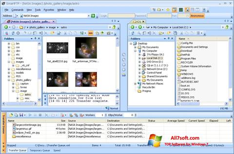 Снимка на екрана SmartFTP за Windows 7