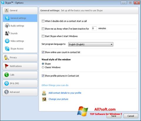 Снимка на екрана Skype Setup Full за Windows 7