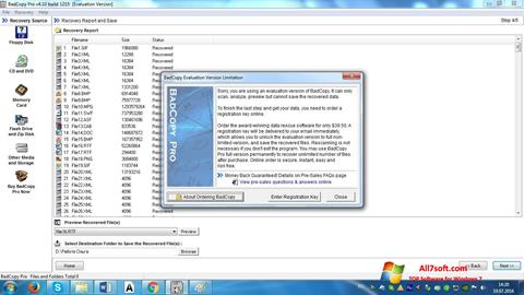 Снимка на екрана BadCopy Pro за Windows 7