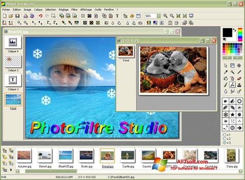Снимка на екрана PhotoFiltre за Windows 7