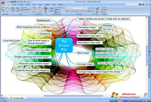 Снимка на екрана MindManager за Windows 7