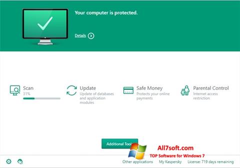 Снимка на екрана Kaspersky Total Security за Windows 7