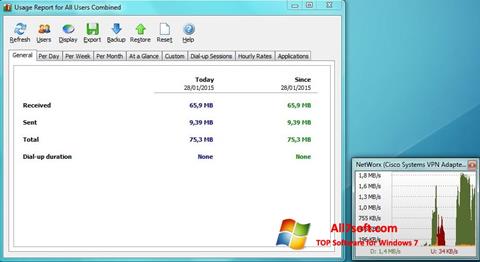 Снимка на екрана NetWorx за Windows 7