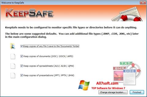Снимка на екрана KeepSafe за Windows 7