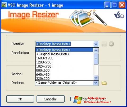 Снимка на екрана VSO Image Resizer за Windows 7