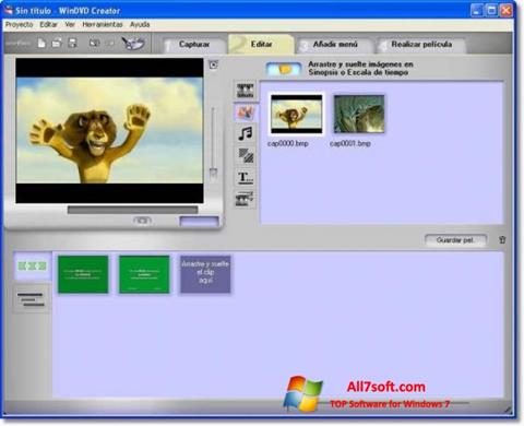 Снимка на екрана WinDVD Creator за Windows 7