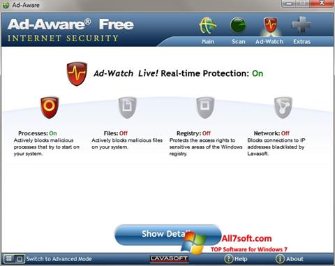 Снимка на екрана Ad-Aware за Windows 7