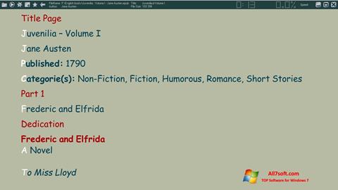 Снимка на екрана ICE Book Reader за Windows 7