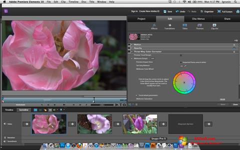 Снимка на екрана Adobe Premiere Elements за Windows 7