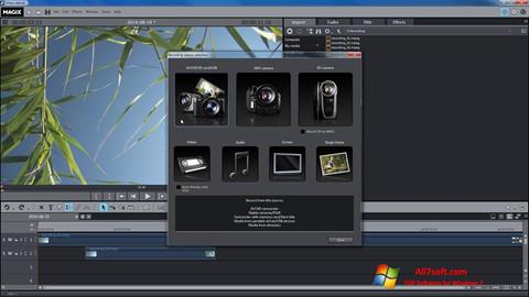 Снимка на екрана MAGIX Movie Edit Pro за Windows 7