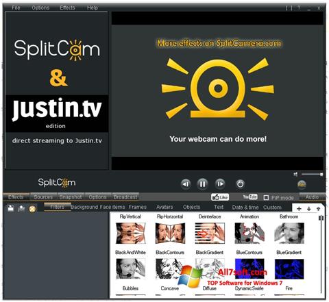 Снимка на екрана SplitCam за Windows 7
