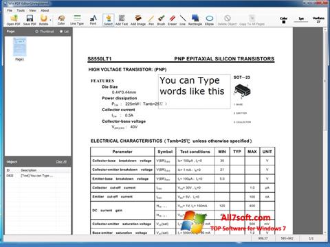 Снимка на екрана PDF Editor за Windows 7