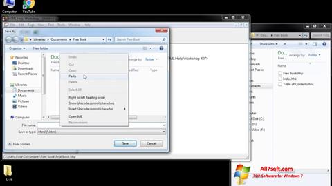 Снимка на екрана HTML Help Workshop за Windows 7