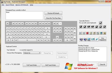 Снимка на екрана KeyTweak за Windows 7