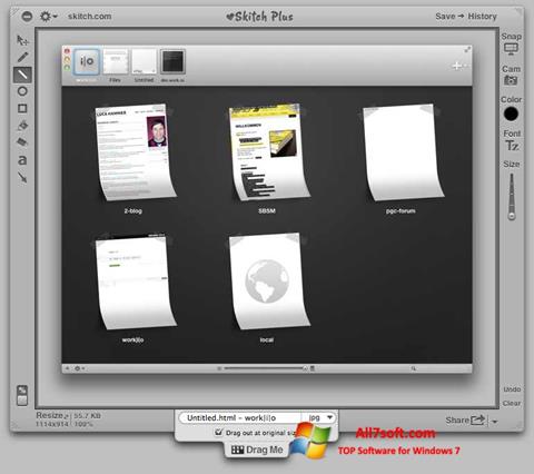 Снимка на екрана Skitch за Windows 7