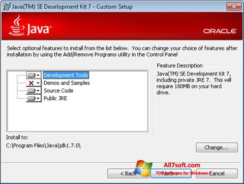 Снимка на екрана Java SE Development Kit за Windows 7