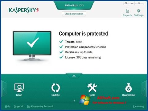 Снимка на екрана Kaspersky AntiVirus за Windows 7
