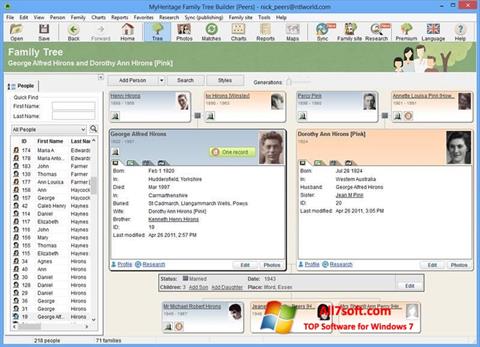 Снимка на екрана Family Tree Builder за Windows 7