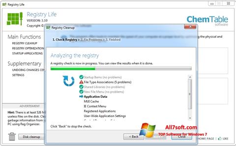 Снимка на екрана Registry Life за Windows 7