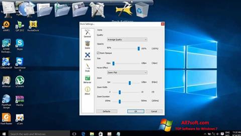 Снимка на екрана RocketDock за Windows 7