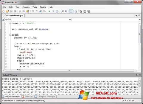 Снимка на екрана Pascal ABC за Windows 7