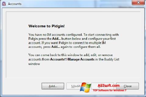 Снимка на екрана Pidgin за Windows 7