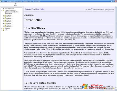 Снимка на екрана Java Virtual Machine за Windows 7