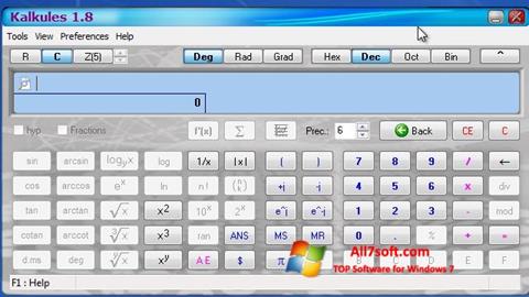 Снимка на екрана Kalkules за Windows 7