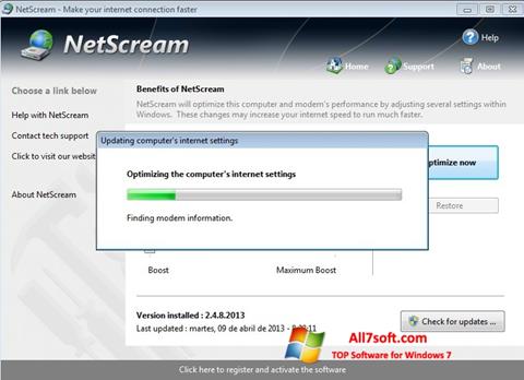 Снимка на екрана NetScream за Windows 7