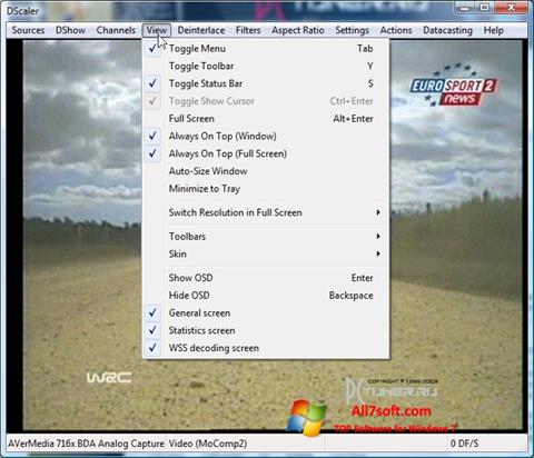 Снимка на екрана DScaler за Windows 7