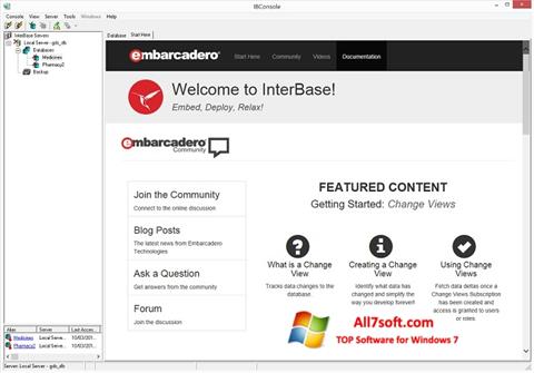 Снимка на екрана InterBase за Windows 7