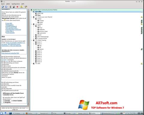 Снимка на екрана Mumble за Windows 7