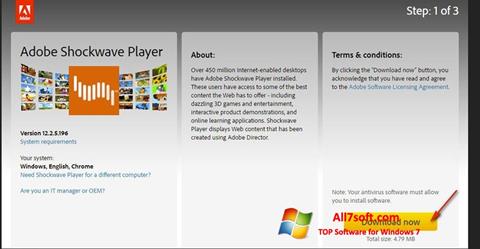 Снимка на екрана Shockwave Player за Windows 7