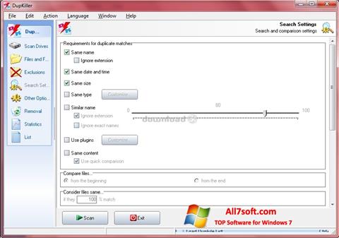 Снимка на екрана DupKiller за Windows 7