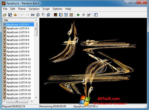 Снимка на екрана Apophysis за Windows 7