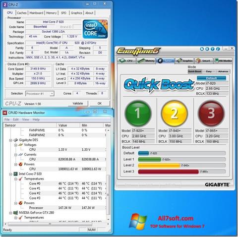 Снимка на екрана EasyTune за Windows 7
