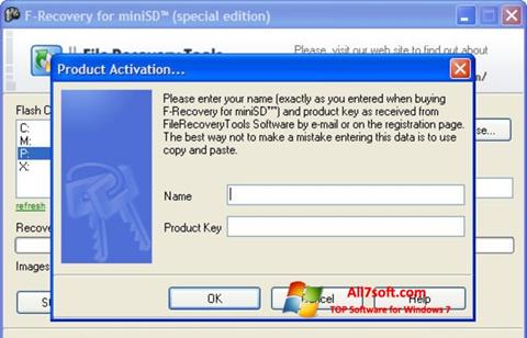 Снимка на екрана F-Recovery SD за Windows 7