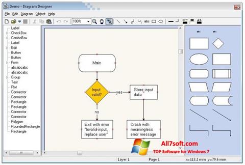 Снимка на екрана Diagram Designer за Windows 7