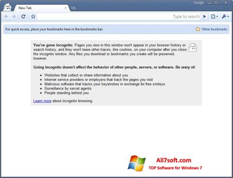 Снимка на екрана Google Chrome Beta за Windows 7