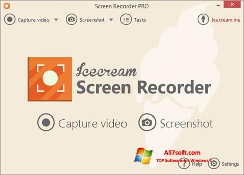Снимка на екрана Icecream Screen Recorder за Windows 7
