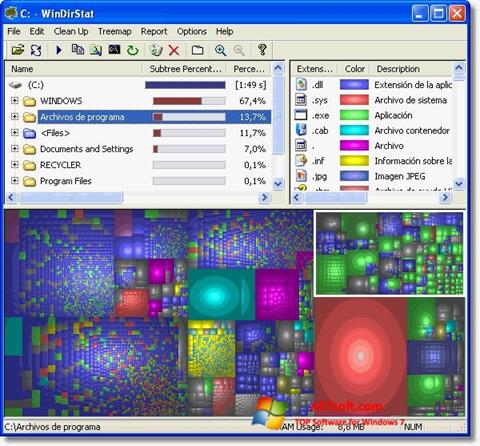 Снимка на екрана WinDirStat за Windows 7