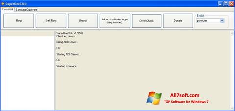 Снимка на екрана SuperOneClick за Windows 7