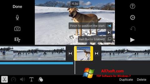 Снимка на екрана iMovie за Windows 7