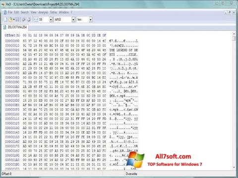 Снимка на екрана Hex Editor за Windows 7