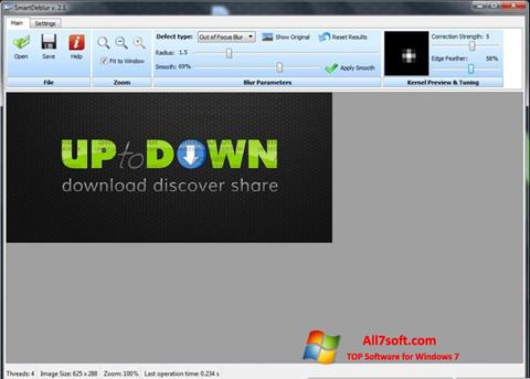 Снимка на екрана SmartDeblur за Windows 7