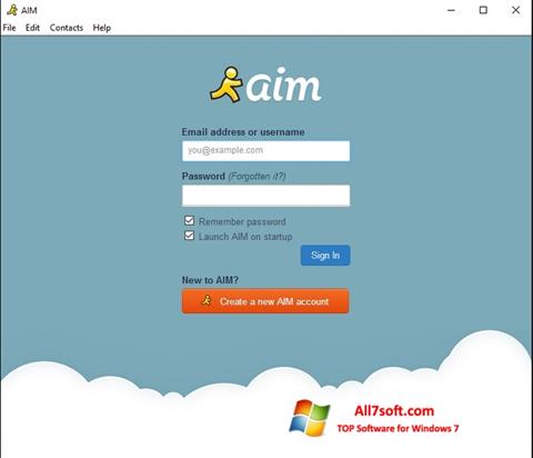 Снимка на екрана AOL Instant Messenger за Windows 7